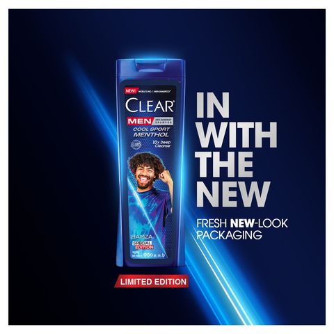 Clear Men Shampoo Cool Sport Menthol Anti Dandruff 10x Deep Cleanser 330ml