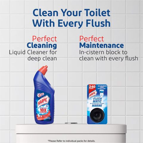 Harpic Flushmatic Marine In Cistern Toilet Cleaner Block 50g