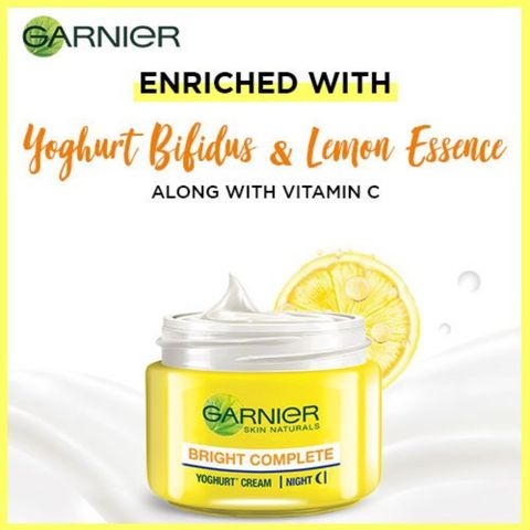 Garnier Bright Complete Yoghurt Night Cream 18g