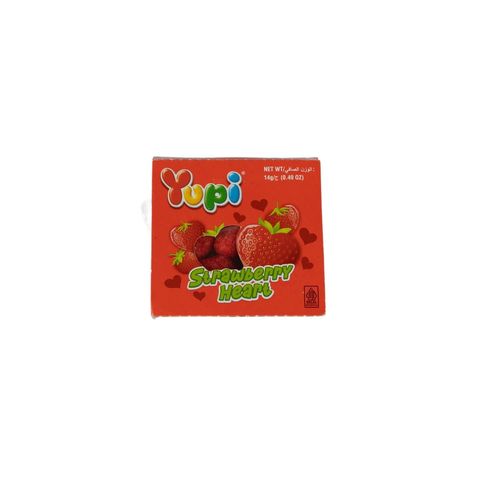Yupi Strawberry Heart Candy 14g