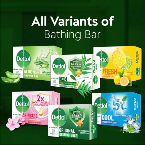Dettol Neem With Pure Neem Oil Bathing Shower Bar Soap 125g