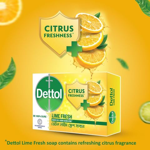 Dettol Soap Lime Fresh Citrus 75g