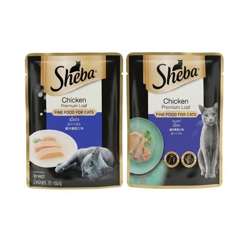 Sheba Adult Chicken Premium Loaf Cat Food 70g