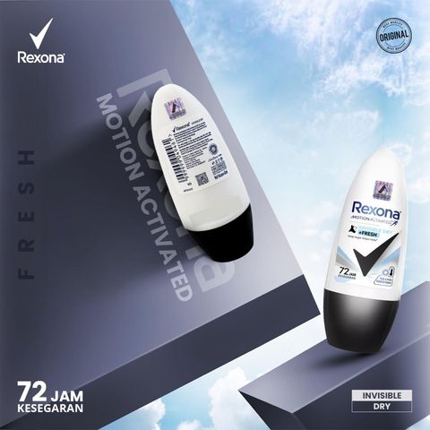 Rexona Motion Activated Invisible Dry + Fresh 72H Roll On 45ml