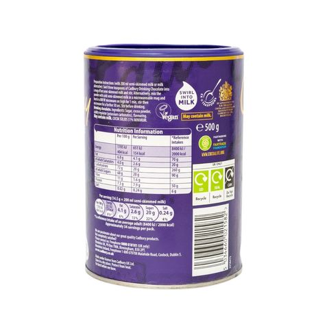 Cadbury Hot Chocolate Drink 500g
