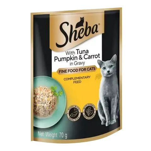 Sheba Tuna Pumpkin & Carrot In Gravy Cat Food 70g