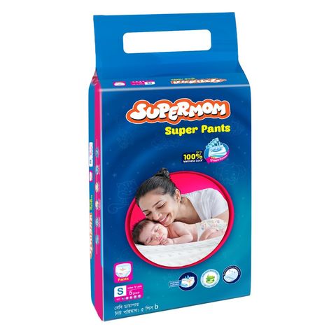 Supermom Baby Pant Diaper Small (0-8) kg 5 Pieces