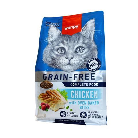 Wanpy Grain Free Super Premium Adult Cat Food Chicken 1.5kg