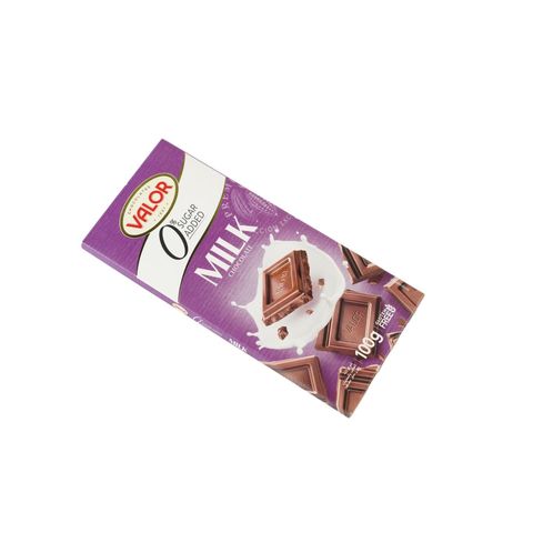 Valor Milk Chocolate 0% Sugar Added 100g