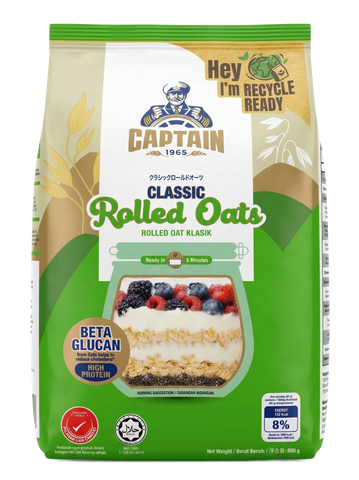 Captain Classic Rolled Oats 800g