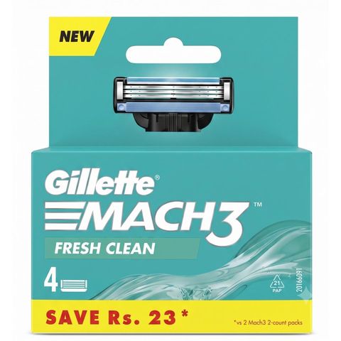 Gillette Mach3 Fresh Clean Cartridges 4 Pieces