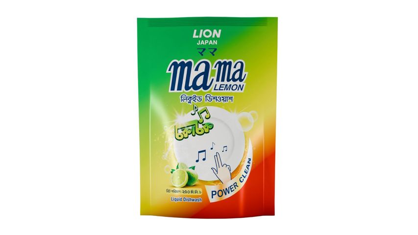 Lion Mama Lemon Liquid Dishwash Refill Pack 250ml