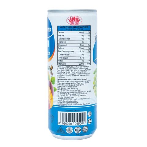Jussvina Mixfruit Juice With Pulp 240ml
