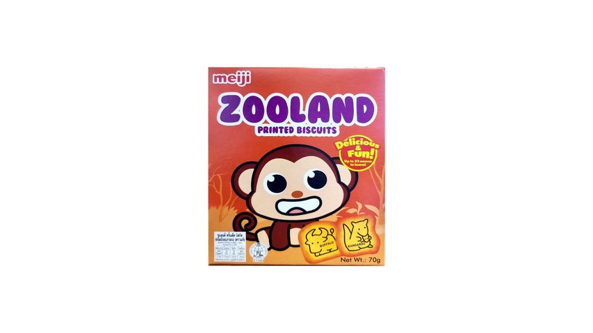 Meiji Zooland Printed Biscuits 70g