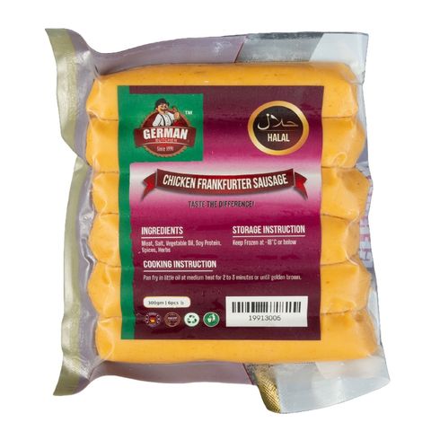 German Butcher Chicken Frankfurter Sausage 300g