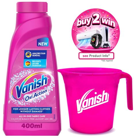 Buy 1 Vanish Color Safe Detergent Booster 10X Oxi Power 400ml & Get Free Mug 1 Piece