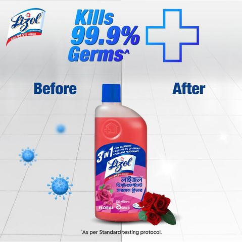 Lizol Disinfectant Surface Cleaner Floral 500ml