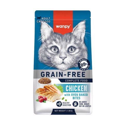 Wanpy Grain Free Super Premium Adult Cat Food Chicken 1.5kg