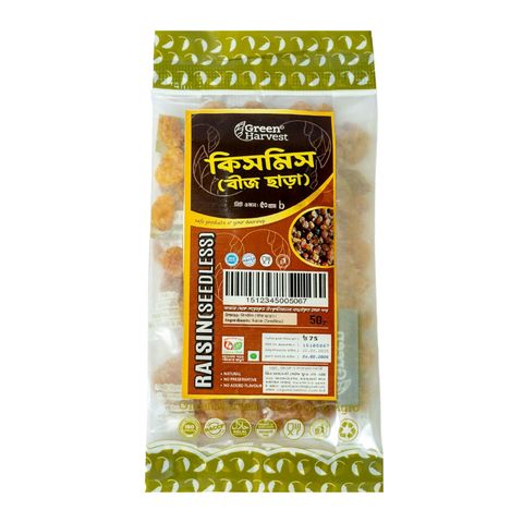 Green Harvest Raisin Seedless 50g