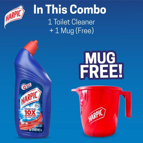 Buy 1 Harpic Toilet Cleaning Liquid 1L & Get Free Mug 1 Piece