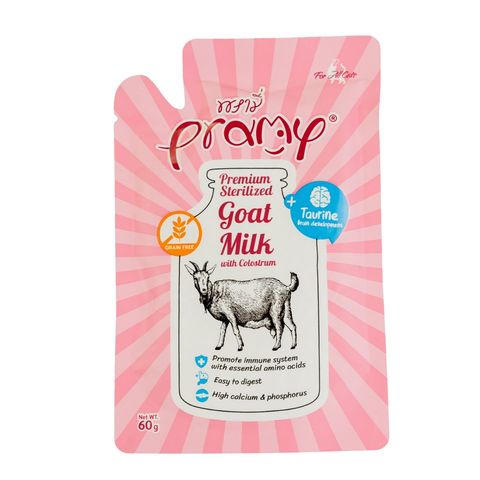 Pramy Premium Goat Milk With Colostrum & Taurine For All Cats 60g