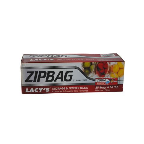 Lacy's Zipbag Quart Size 1 Piece