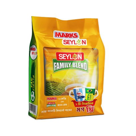 Buy Combo Marks Instant Powder Milk 1Kg & Seylon Family Blend Tea 400g and Get 2 Ceramic Mug Free