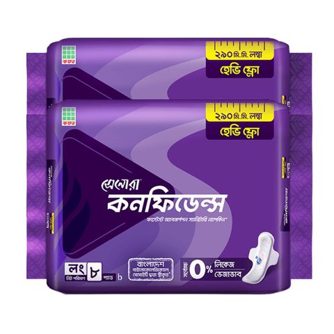 (Buy 1 & Get 2 Pads Free) Senora Confidence Heavy Flow 290mm 8 Pieces