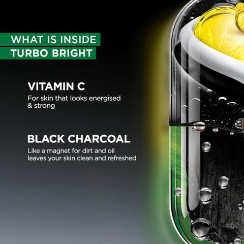 Garnier Men Turbo Bright Double Action Facewash 100g