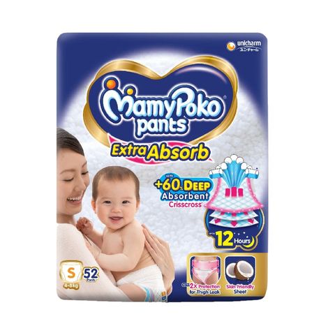 Mamy Poko Pants S (4-8kg) 52 Pieces