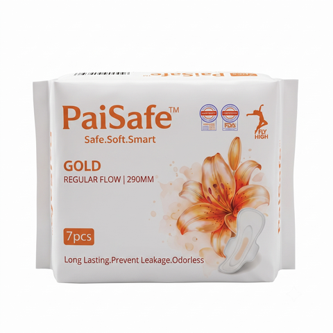 Paisafe Gold Sanitary Pad 290mm 7 Pieces