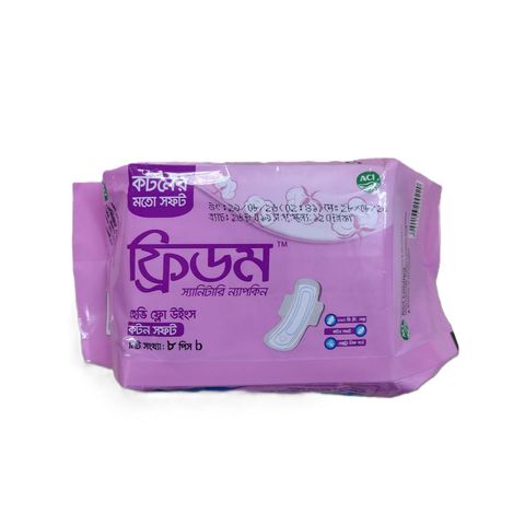 Freedom Heavy Flow Wings Sanitary Napkin 8 Pads