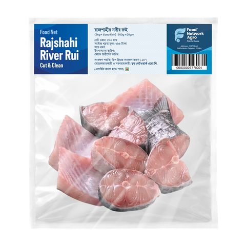 Food Net Rajshahi Rui Cut & Clean 3kg+ Sized Fish 500g ±20g