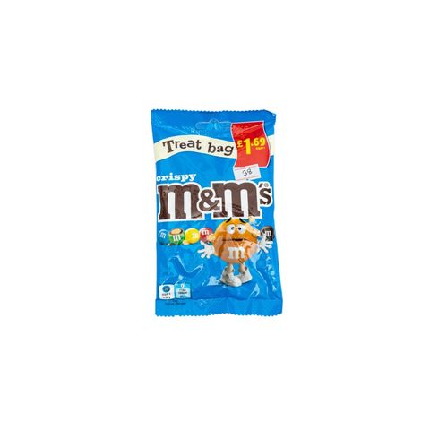 M&M Crispy Treat Bag Chocolate 77g