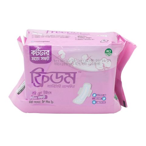 Freedom Heavy Flow Cotton Soft 8 Pieces