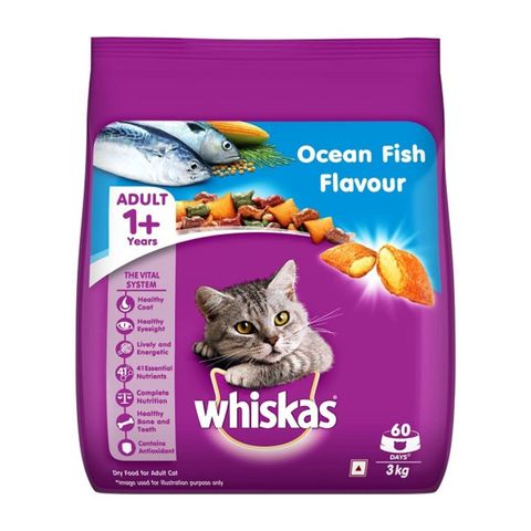 Whiskas Ocean Fish Flavour Cat Food Pet 3kg