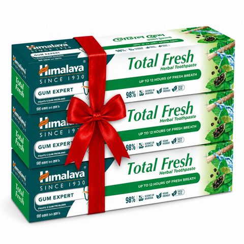 Himalaya Total Fresh Herbal Toothpaste 80gm B2G1 FREE