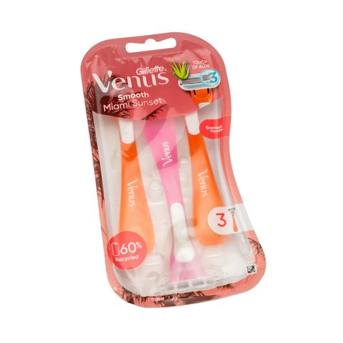 Gillette Venus Smooth Miami Sunset Razor Combo 3 Pieces
