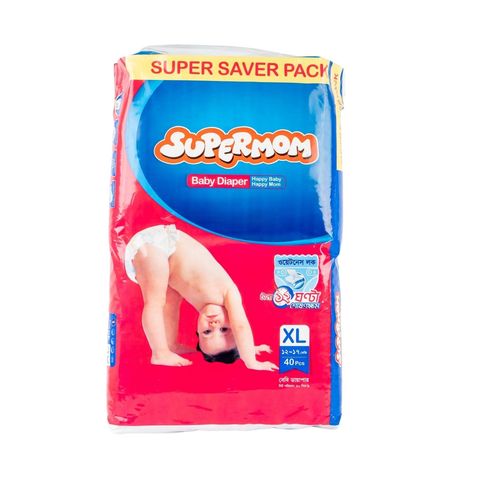 Supermom Baby Diaper Extra Large (12-17kg) 40 Pieces