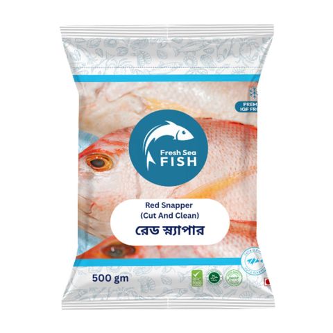 Fresh Sea Fish Red Snapper Cut And Clean 500g