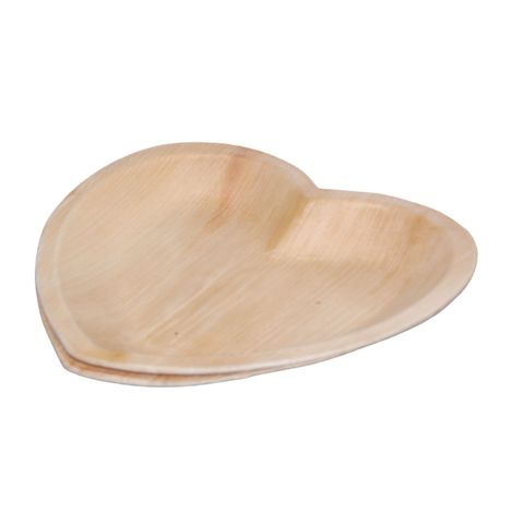 Pisces Areca Leaf - Heart Shaped Plate 9" Set of 6 Pieces