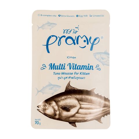 Pramy Multivitamin Pouch Tuna Mousse For Kitten 70g 