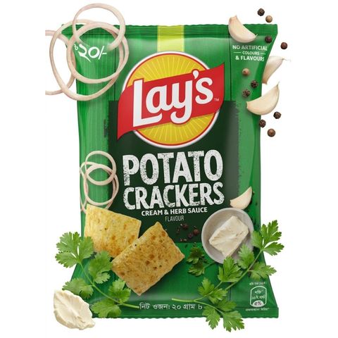 Lays Crackers Cream & Herb Sauce Chips 20g