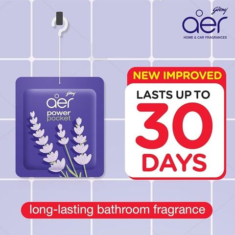 Godrej Aer Power Pocket Bathroom Fragrance Lavender Bloom 10g