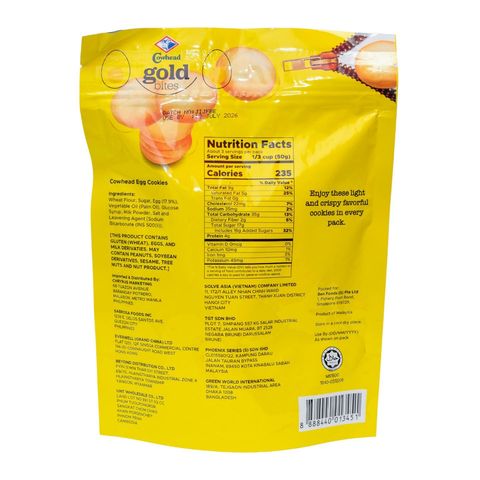 Cowhead Gold Bites Eggs Cookies 150g