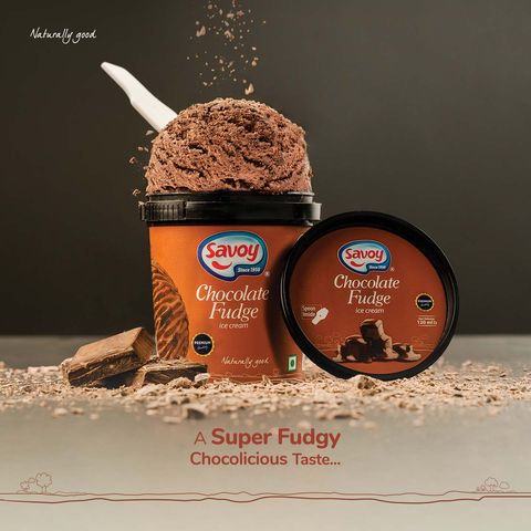 Savoy Chocolate Fudge Ice Cream Cup 120ml