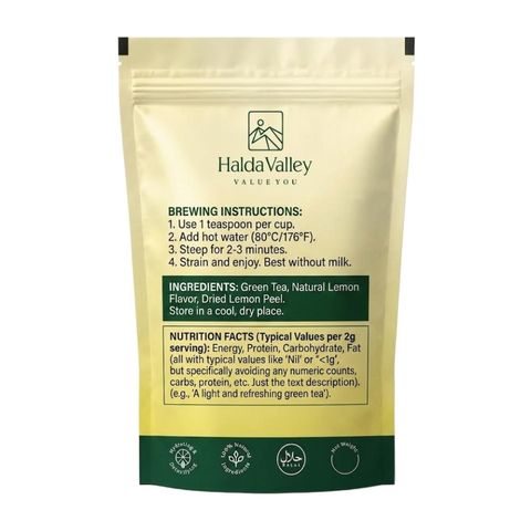 Halda Valley Lively Lemon Green Tea 60g