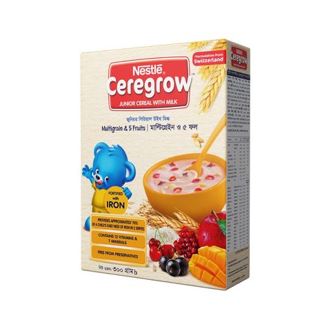 Nestle Ceregrow Junior Cereal Milk, Multigrain & 5 Fruits