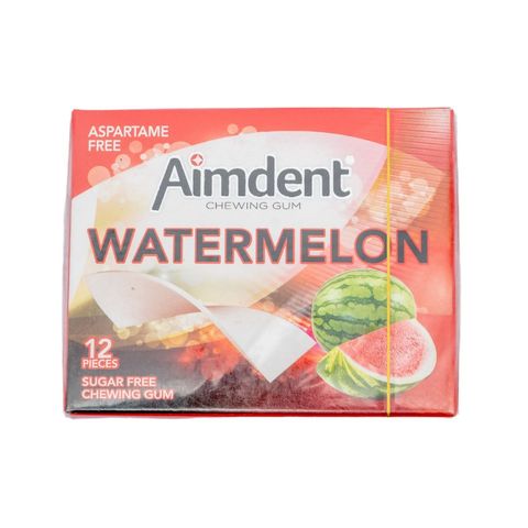 Aimdent Watermelon Sugar Free Chewing Gum 12 Pieces