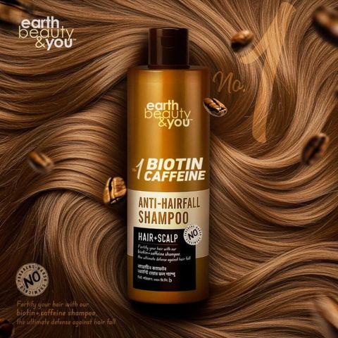Earth Beauty & You Anti - Hair Fall Shampoo 01 Biotin Caffeine 350ml